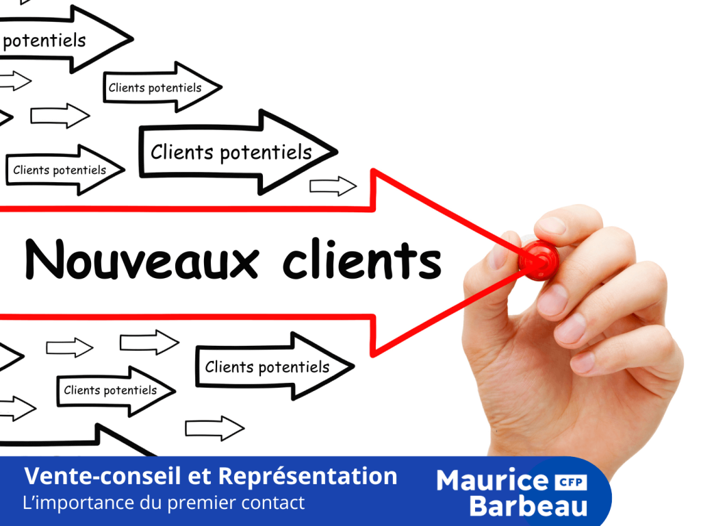 Flèches avec Nouveaux clients